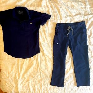 Figs Navy Scrub Set XS top SP bottom